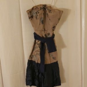 Tabitha strapless autumn floral dress
